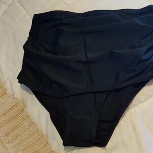 Women's Black High-Waisted Swim Bottom